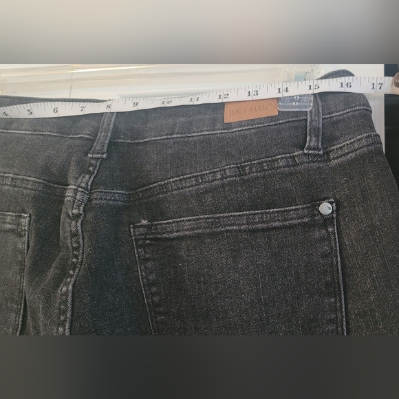 LIKE NEW WORN TWICE WASHED BLACK BUTTON FLY TROUSER WIDE LEG - Picture 3 of 9